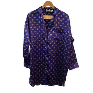 Vintage Women's Victoria's Secret Gold Label Long Sleeve Night Shirt Size M
